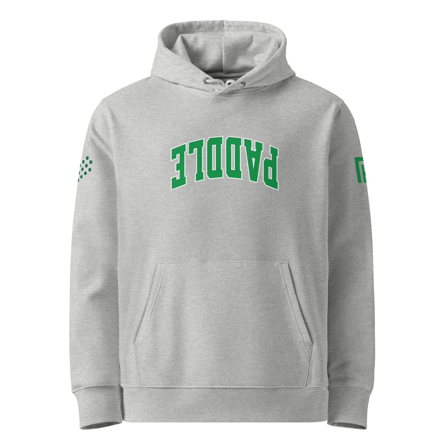 Paddle Tennis Hoodie With Upside-Down Green & White Text