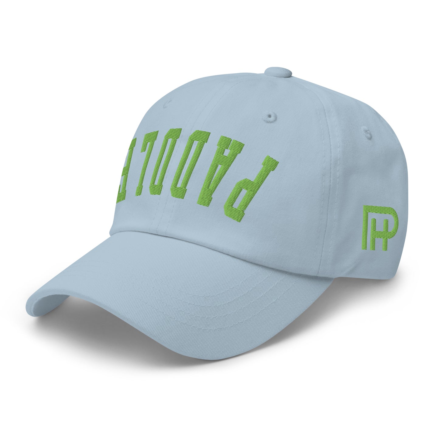 Paddle Dad Hat With Upside-Down Lime Green Embroidered Text
