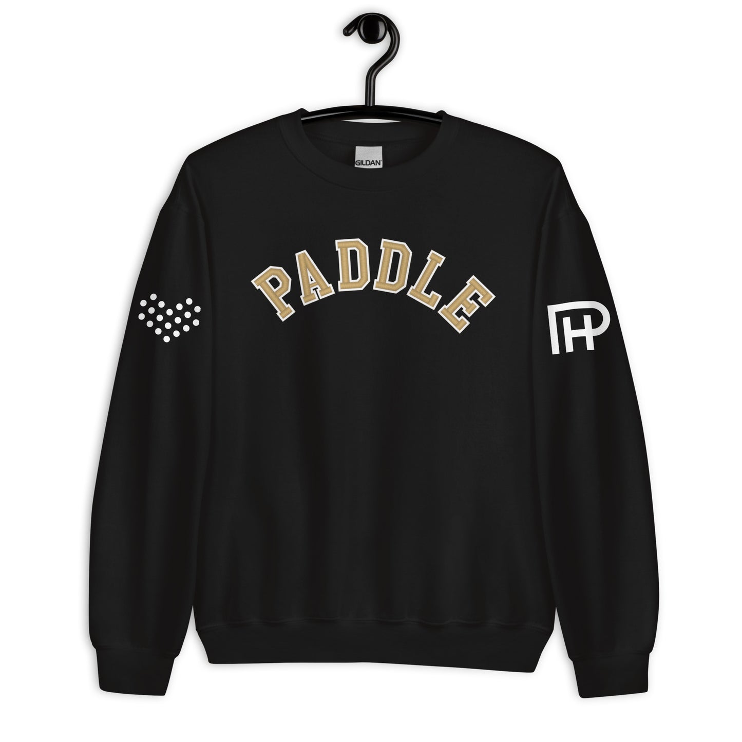 Paddle Tennis Crewneck Sweater With Tan Text