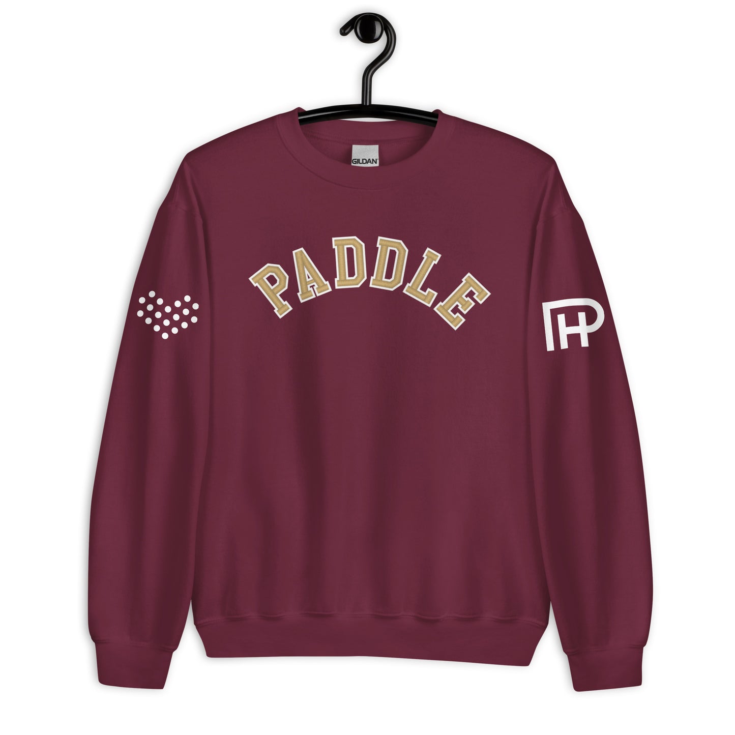 Paddle Tennis Crewneck Sweater With Tan Text