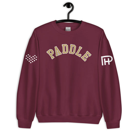 Paddle Tennis Crewneck Sweater With Tan Text