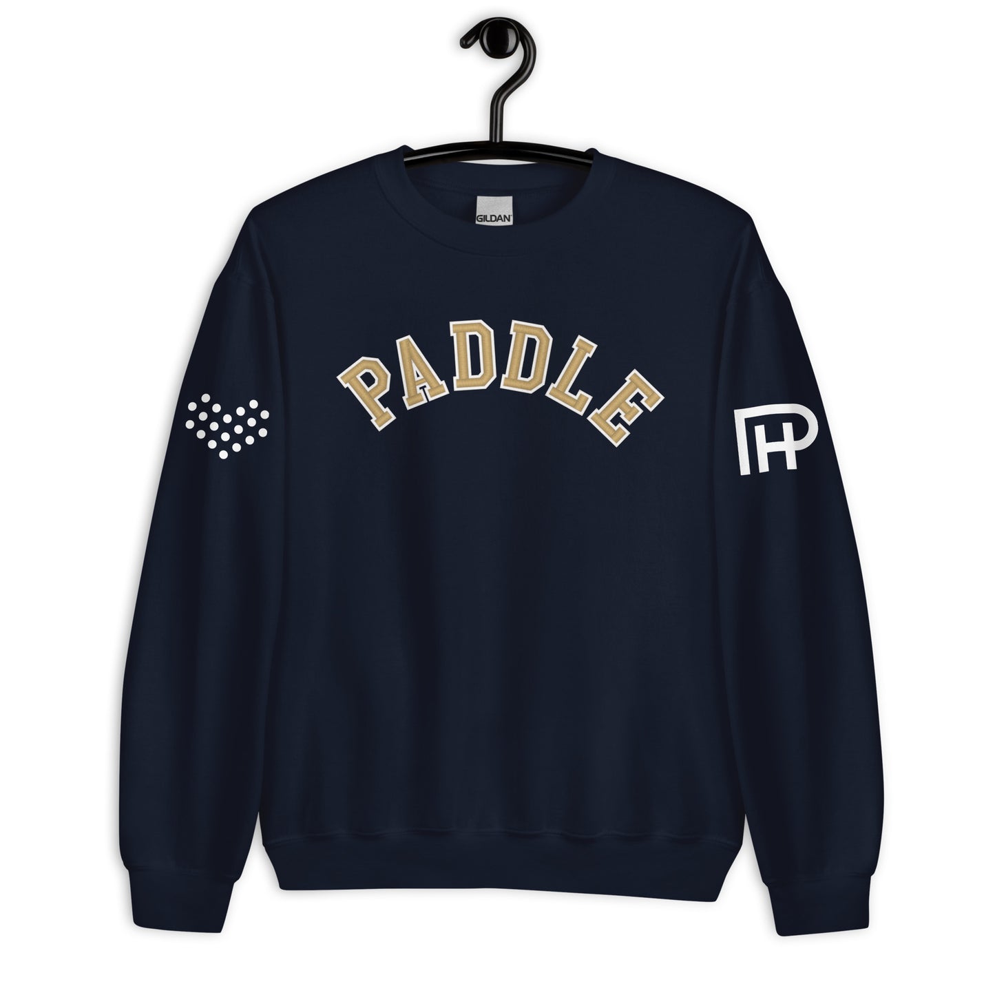 Paddle Tennis Crewneck Sweater With Tan Text
