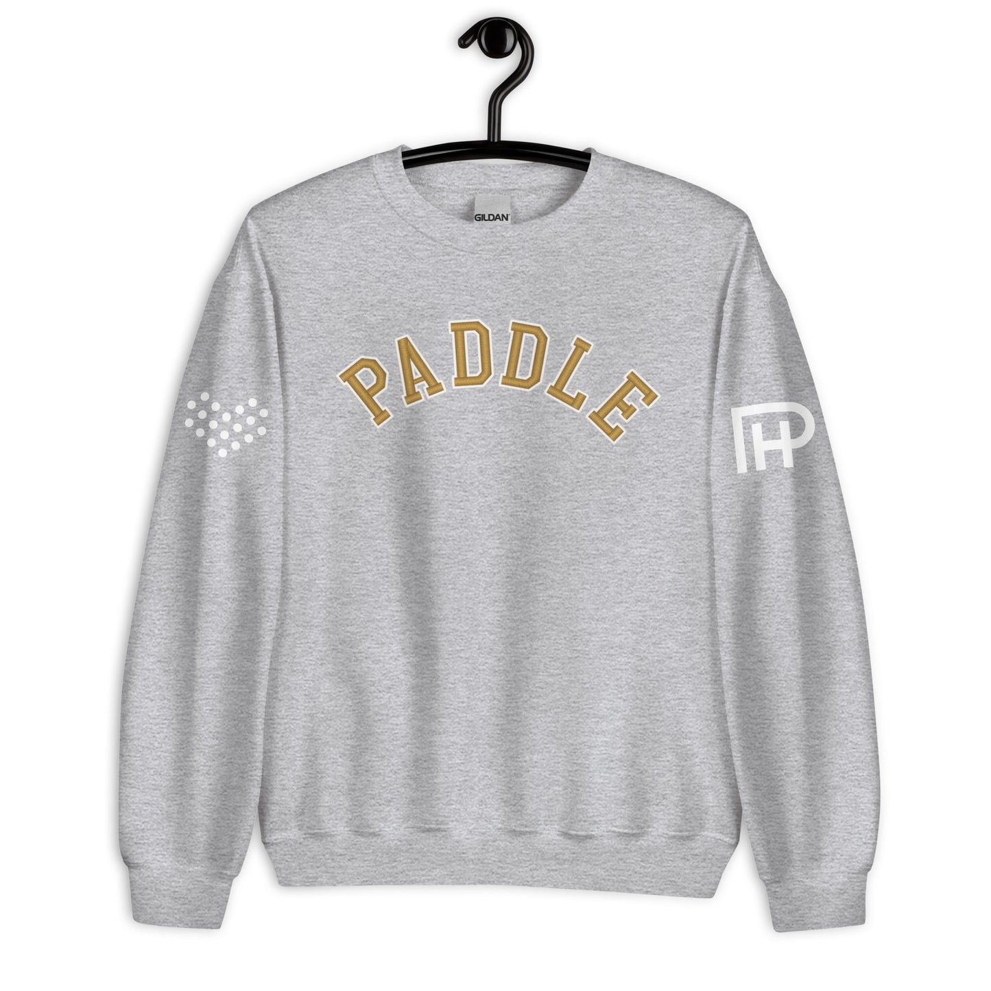 Paddle Tennis Crewneck Sweater With Tan Text
