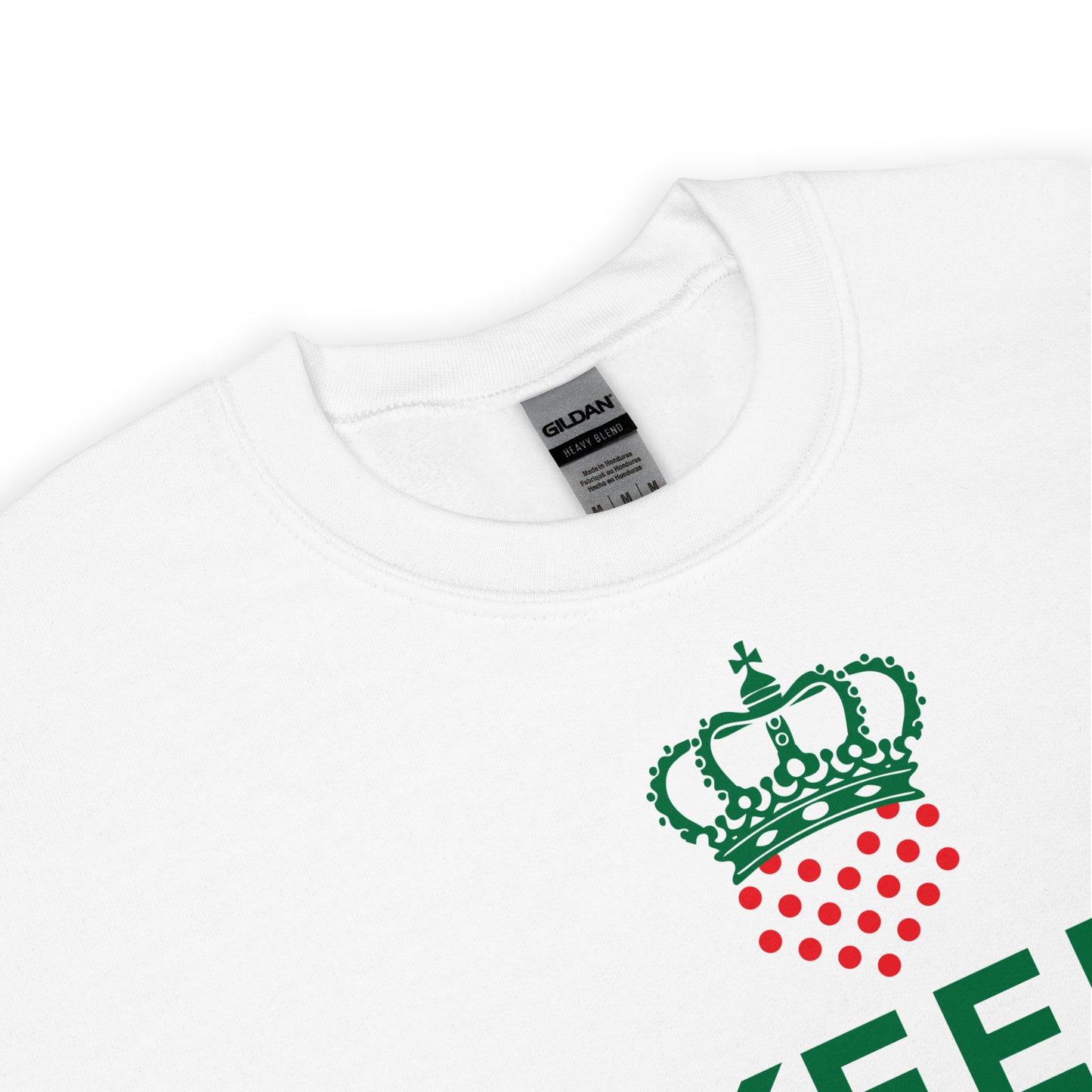 Keep Calm And Lob Crewneck Sweatshirt With Green Text