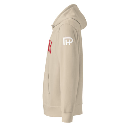 Paddle Tennis Hoodie With Upside-Down Red Text