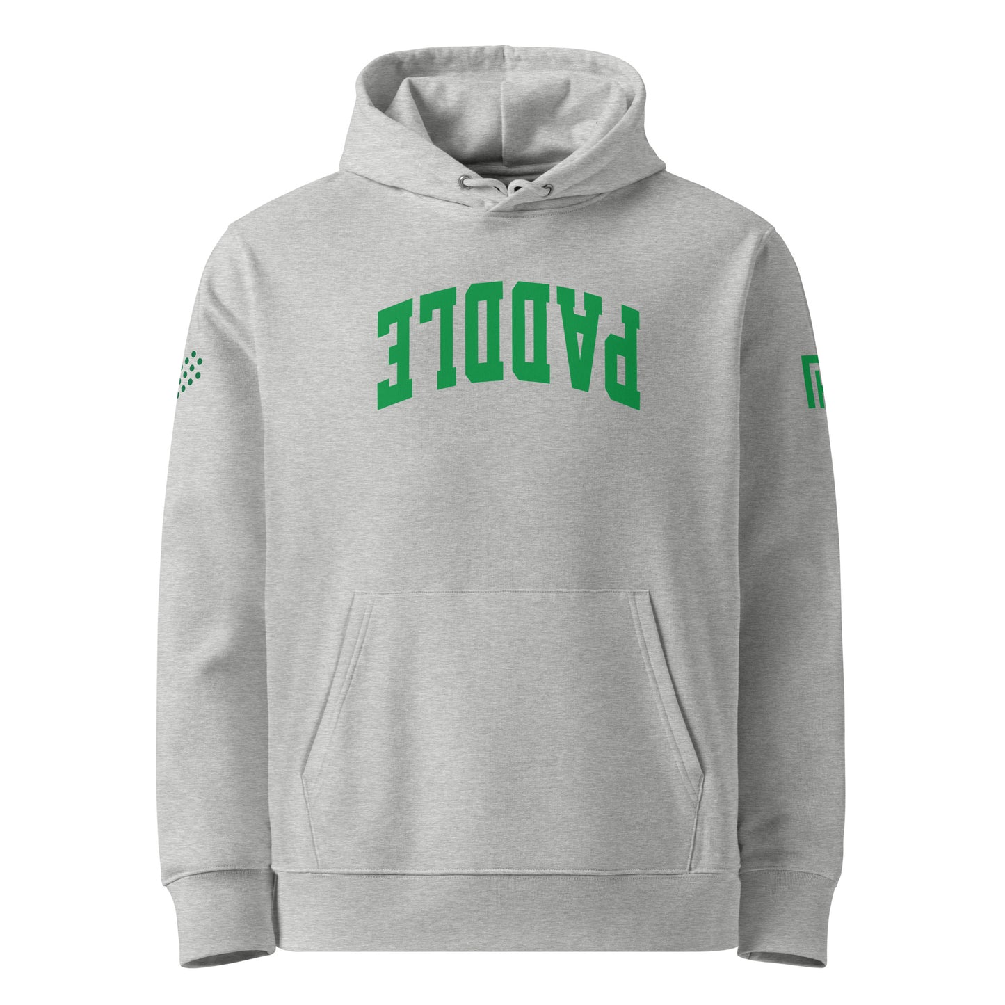 Paddle Tennis Hoodie With Upside-Down Green Text