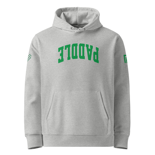 Paddle Tennis Hoodie With Upside-Down Green Text