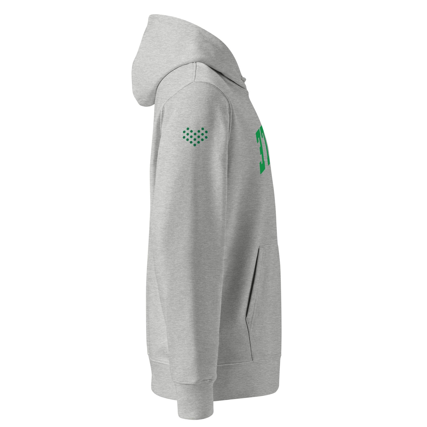 Paddle Tennis Hoodie With Upside-Down Green Text