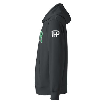 Paddle Tennis Hoodie With Upside-Down Green & White Text