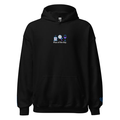 Plan Of The Day Embroidered Paddle Tennis Hoodie