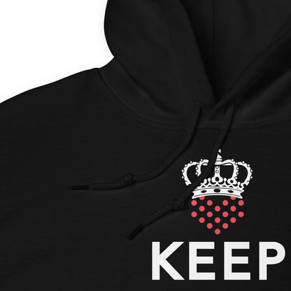 Keep Calm And Lob Hoodie With White Text Design