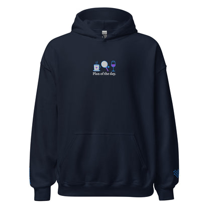 Plan Of The Day Embroidered Paddle Tennis Hoodie