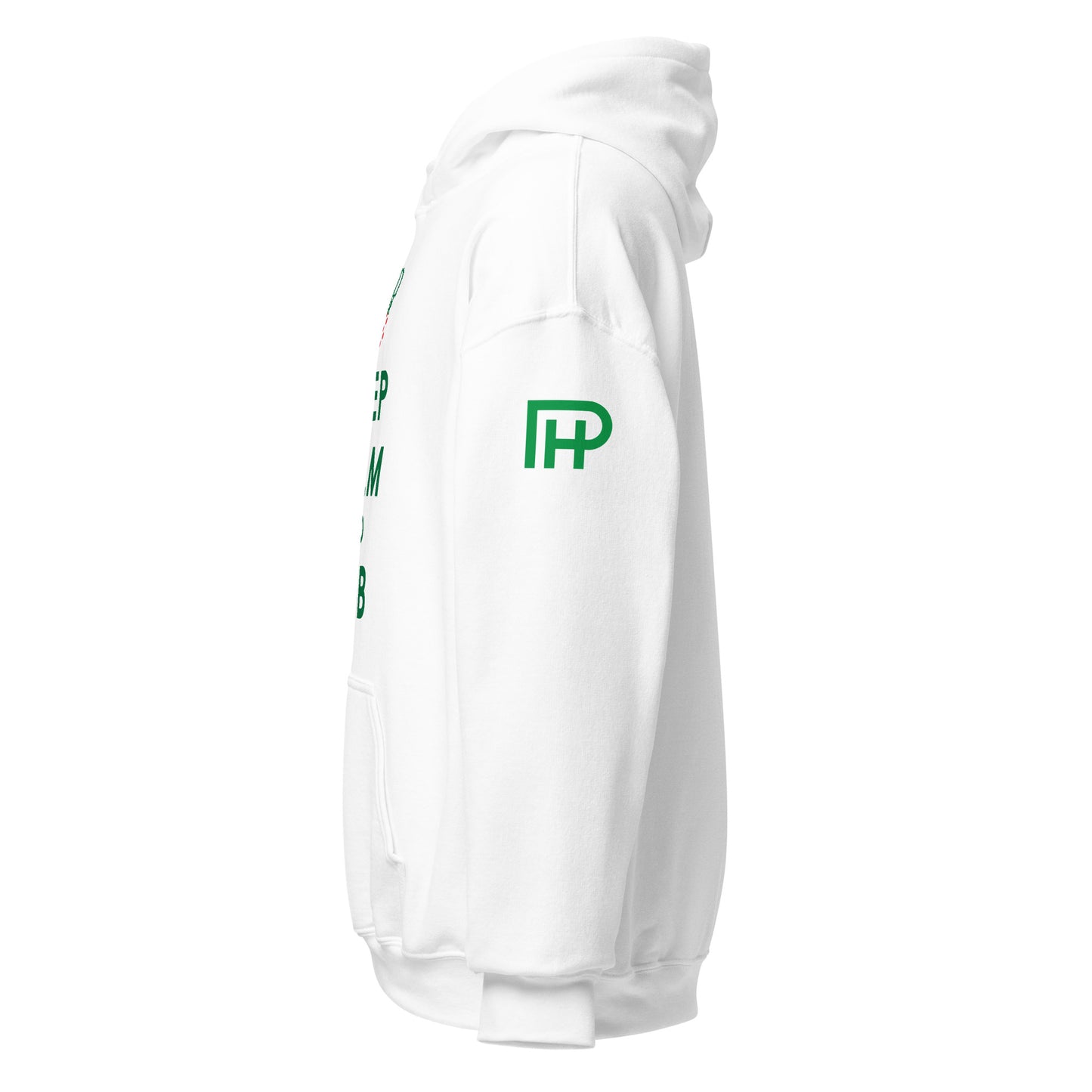 Keep Calm And Lob Hoodie With Green Text Design
