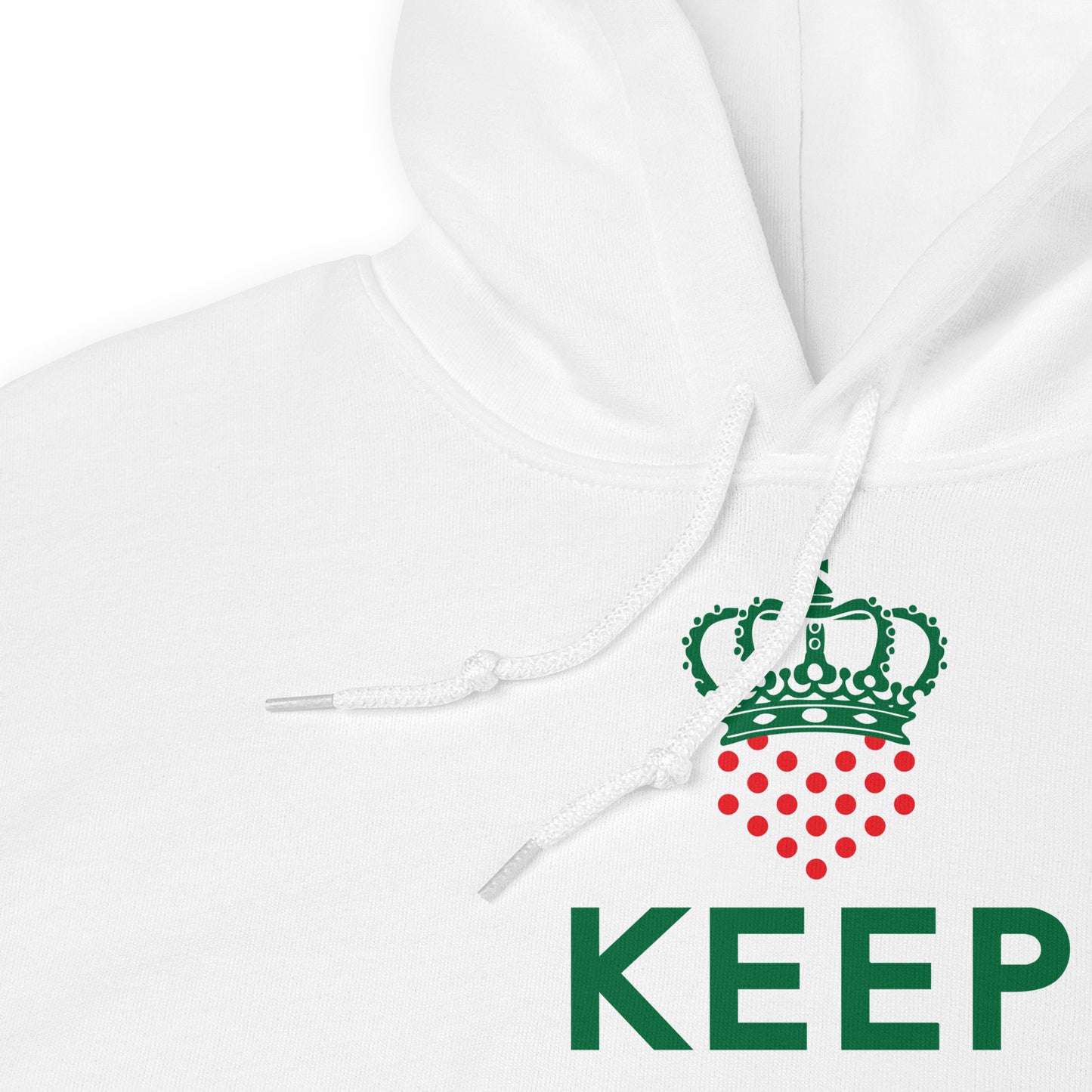 Keep Calm And Lob Hoodie With Green Text Design